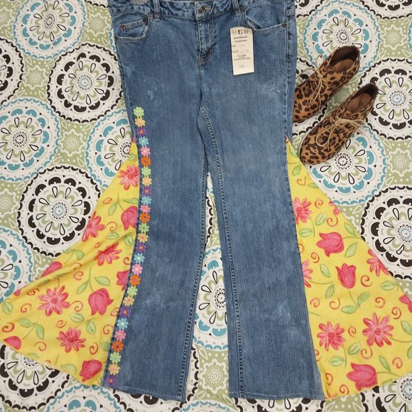 Route 66 Denim - 786 Size 12A Rout 66 Stretch Upcycled Bell-Bottoms